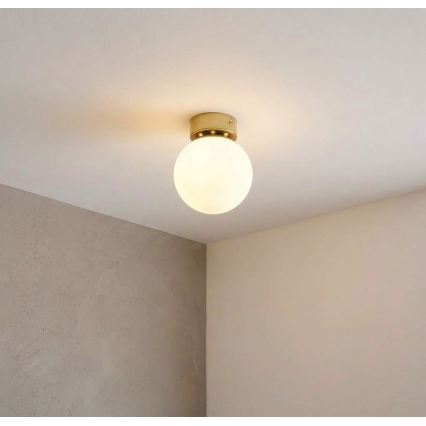 Mennyezeti lámpa ELIAS 1xE14/5W/230V átm. 13 cm arany/fehér