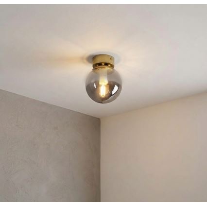 Mennyezeti lámpa ELIAS 1xE14/5W/230V átm. 13 cm arany/füstszürke
