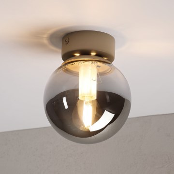 Mennyezeti lámpa ELIAS 1xE14/5W/230V átm. 13 cm bézs/füstszürke