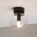 Mennyezeti lámpa ELIAS 1xE14/5W/230V, átmérő 13 cm, fekete/átlátszó