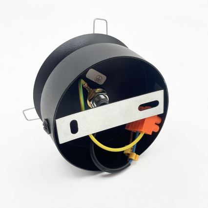 Mennyezeti lámpa ELIAS 1xE14/5W/230V, átmérő 13 cm, fekete/átlátszó