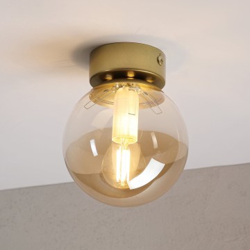Mennyezeti lámpa ELIAS 1xE14/5W/230V Ø 13 cm arany/füstös bézs