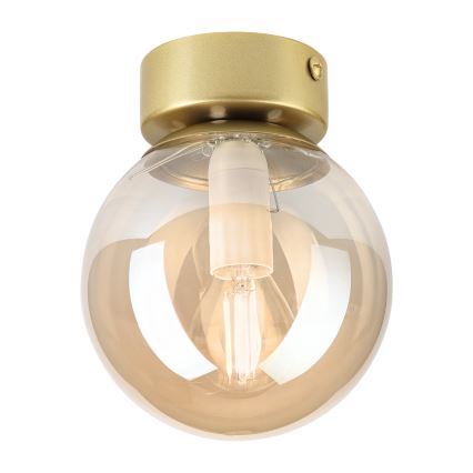 Mennyezeti lámpa ELIAS 1xE14/5W/230V Ø 13 cm arany/füstös bézs