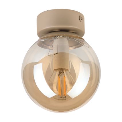Mennyezeti lámpa ELIAS 1xE14/5W/230V Ø 13 cm bézs/füstös bézs