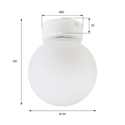 Mennyezeti lámpa ELIAS 1xE14/5W/230V Ø 13 cm fehér