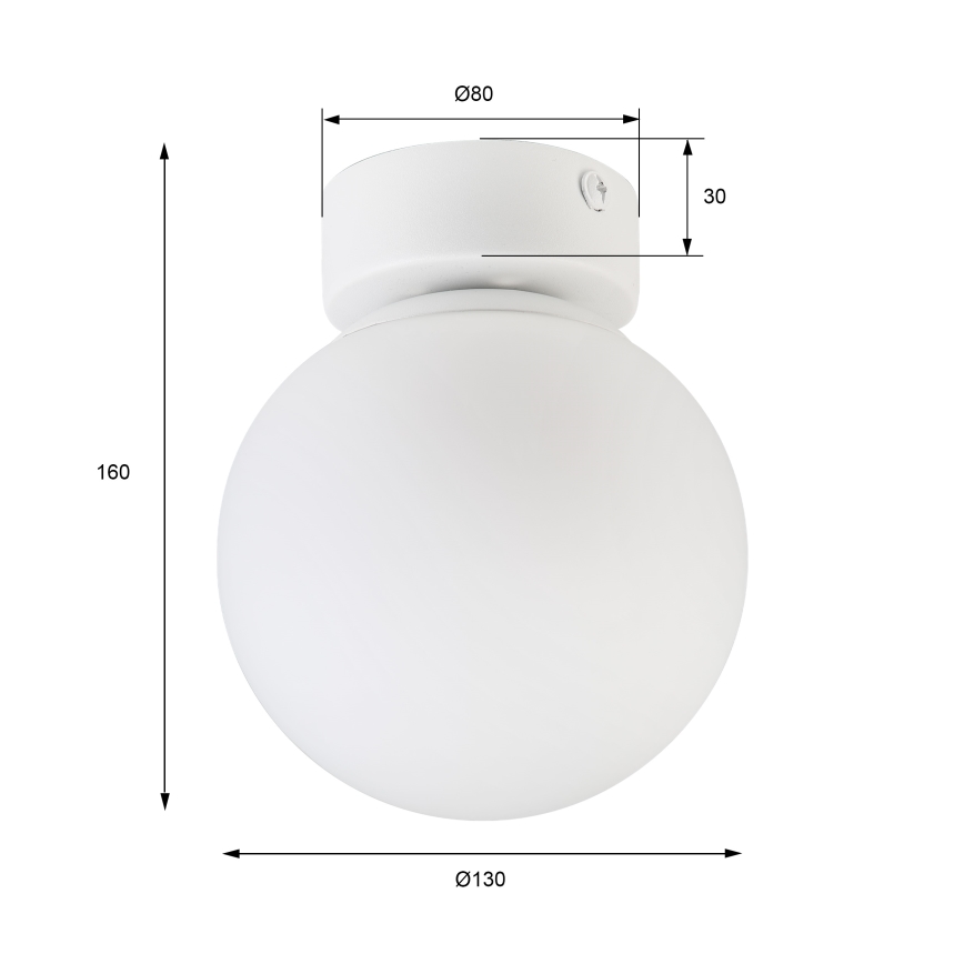 Mennyezeti lámpa ELIAS 1xE14/5W/230V Ø 13 cm fehér