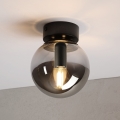Mennyezeti lámpa ELIAS 1xE14/5W/230V Ø 13 cm fekete/füstszürke
