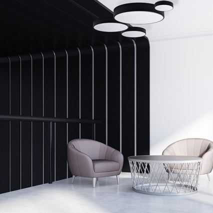 Mennyezeti lámpa érzékelővel CLEO 3xE27/24W/230V á. 40 cm fekete