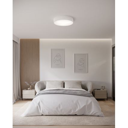 Mennyezeti lámpatest mozgás- és alkonyatérzékelővel CLEO 3xE27/24W/230V átm. 40 cm fehér