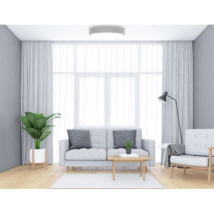 CLEO mennyezeti lámpa mozgás- és alkonyérzékelővel, 5xE27/24W/230V, átm. 60 cm, szürke