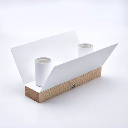 Mennyezeti lámpa ESME 2xE27/15W/230V fehér/tölgy