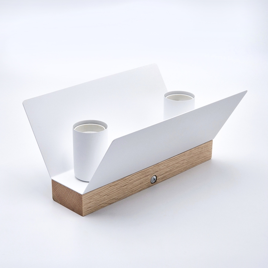 Mennyezeti lámpa ESME 2xE27/15W/230V fehér/tölgy