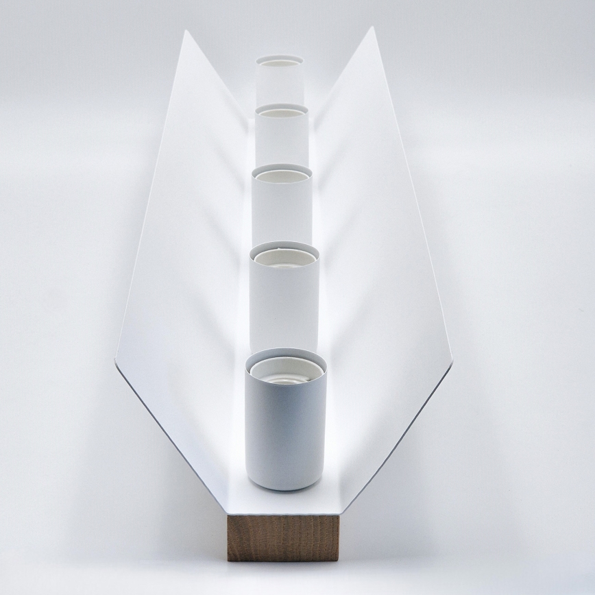 Mennyezeti lámpa ESME 5xE27/15W/230V fehér/tölgy