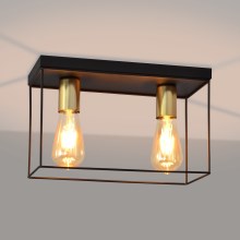 Mennyezeti lámpa FINN 2xE27/15W/230V fekete/arany