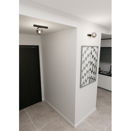 Mennyezeti lámpa FIT 1xE14/10W/230V fekete/szürke
