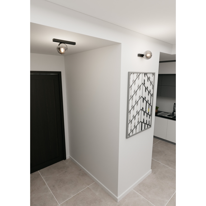Mennyezeti lámpa FIT 1xE14/10W/230V fekete/szürke