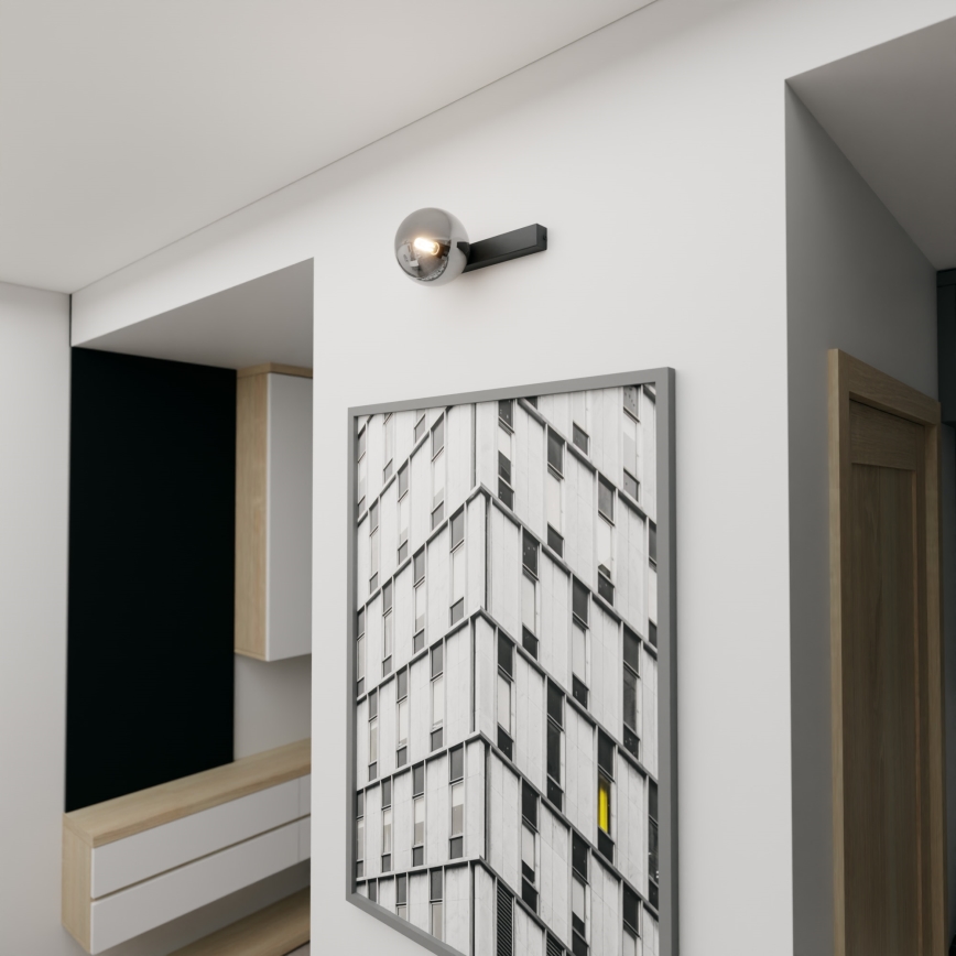 Mennyezeti lámpa FIT 1xE14/10W/230V fekete/szürke