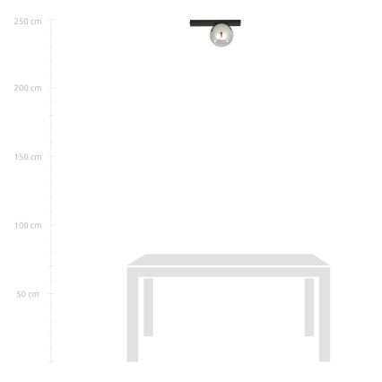 Mennyezeti lámpa FIT 1xE14/10W/230V fekete/szürke