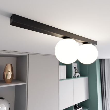 Mennyezeti lámpa FIT 2xE14/10W/230V fekete/fehér