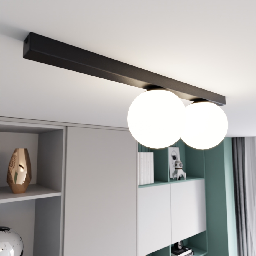 Mennyezeti lámpa FIT 2xE14/10W/230V fekete/fehér