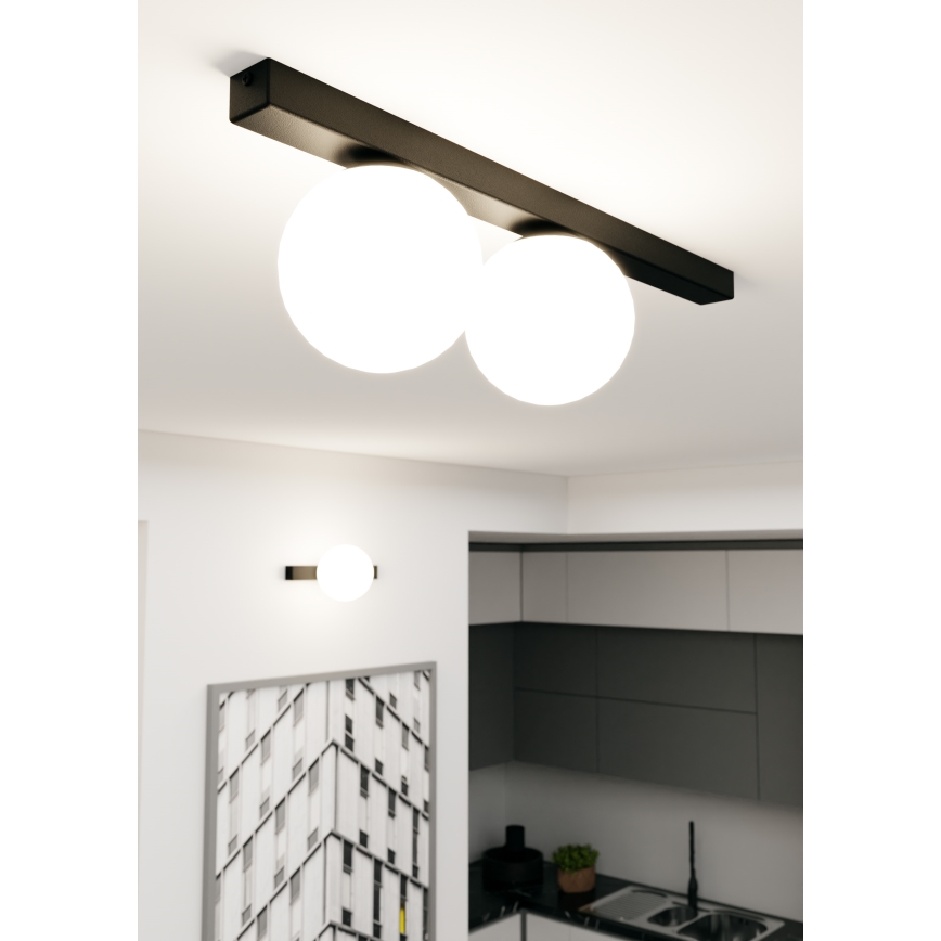 Mennyezeti lámpa FIT 2xE14/10W/230V fekete/fehér