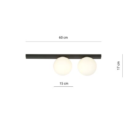 Mennyezeti lámpa FIT 2xE14/10W/230V fekete/fehér