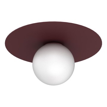 Mennyezeti lámpa FLAT 1xE27/15W/230V átm. 35 cm bordó