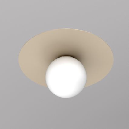 Mennyezeti lámpa FLAT 1xE27/15W/230V Ø 35 cm bézs