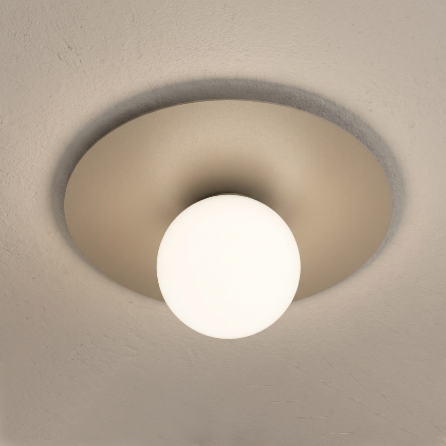 Mennyezeti lámpa FLAT 1xE27/15W/230V Ø 35 cm bézs