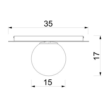 Mennyezeti lámpa FLAT 1xE27/15W/230V Ø 35 cm bézs
