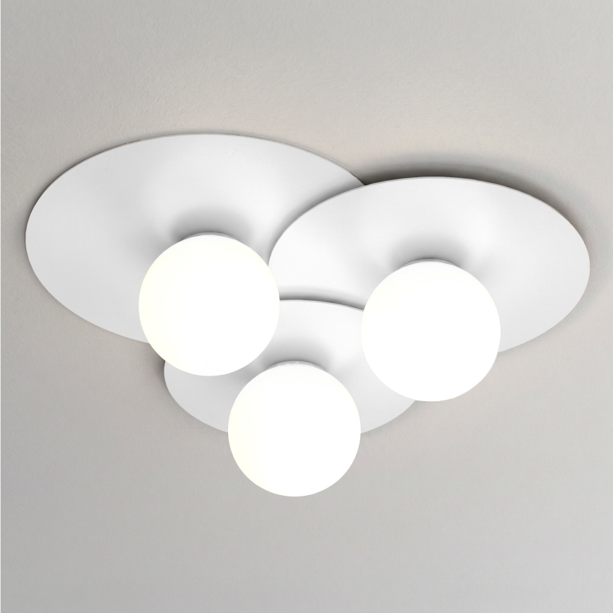 Mennyezeti lámpa FLAT 3xE27/15W/230V 55x60 cm fehér