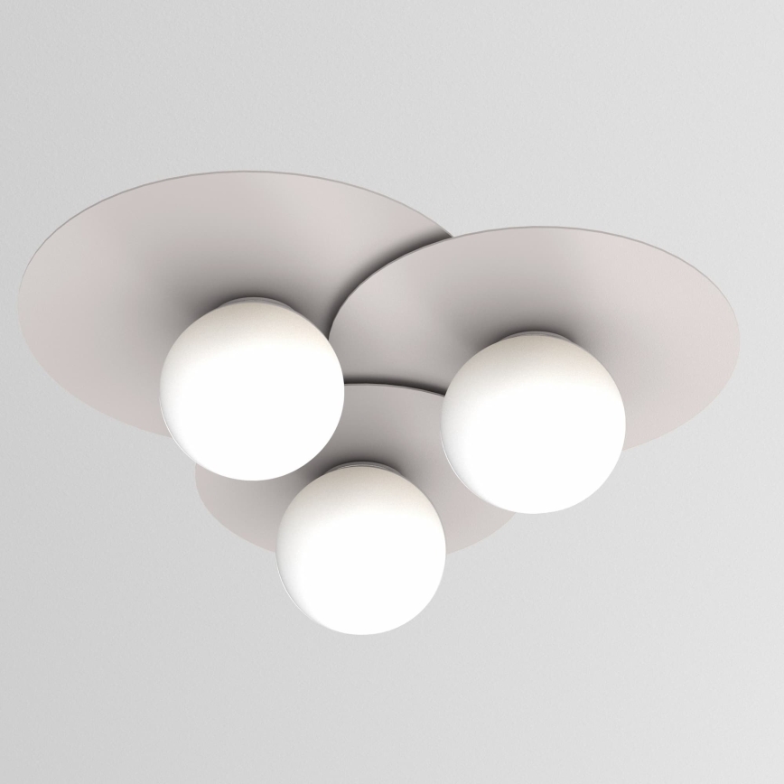 Mennyezeti lámpa FLAT 3xE27/15W/230V 55x60 cm krémszínű