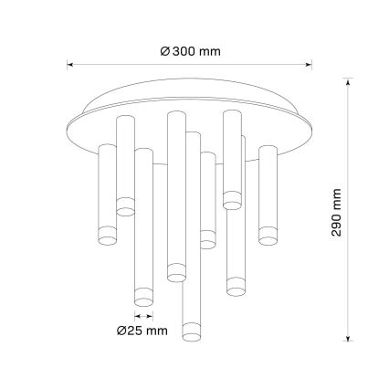 Mennyezeti lámpa GLAM 9xG9/8W/230V arany