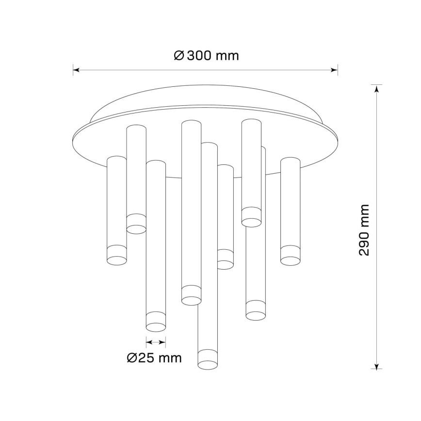 Mennyezeti lámpa GLAM 9xG9/8W/230V arany