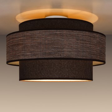 Mennyezeti lámpa GRACE 1xE27/60W/230V átm. 40 cm barna/bézs