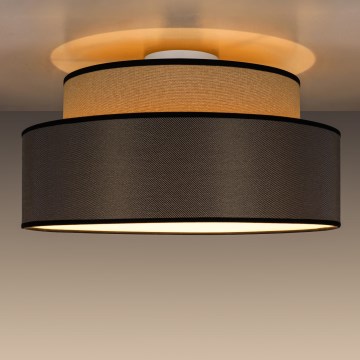 Mennyezeti lámpa GRACE 1xE27/60W/230V átm. 40 cm bézs/barna