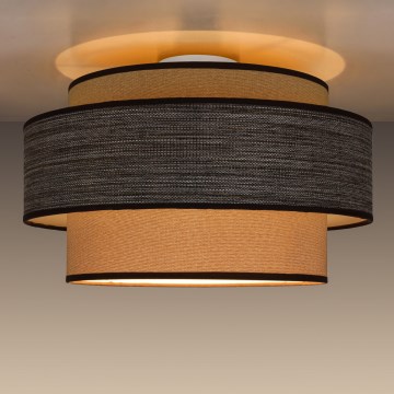 Mennyezeti lámpa GRACE 1xE27/60W/230V átm. 40 cm bézs/barna