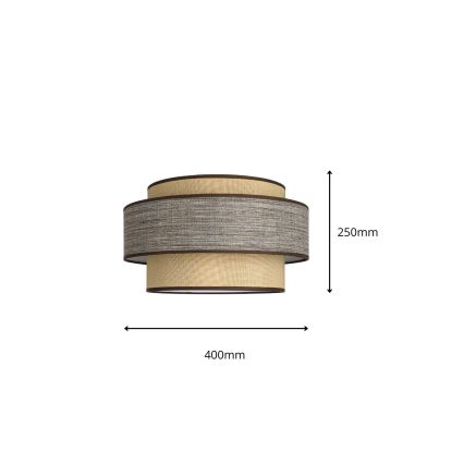 Mennyezeti lámpa GRACE 1xE27/60W/230V átm. 40 cm bézs/barna