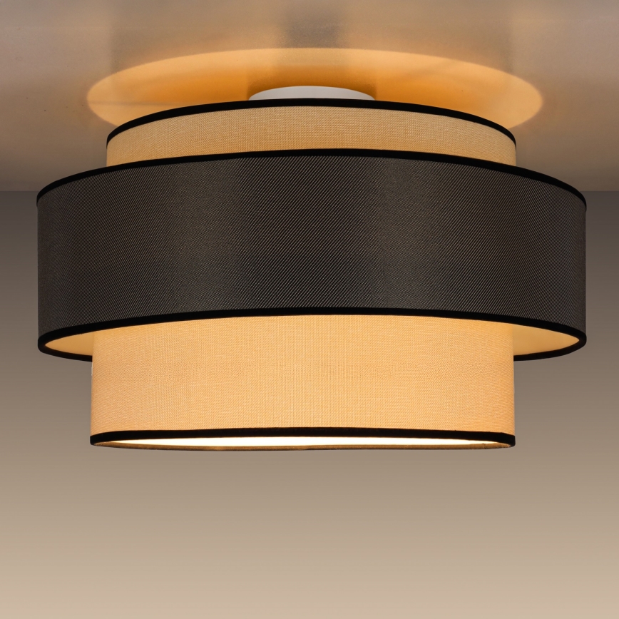 Mennyezeti lámpa GRACE 1xE27/60W/230V átm. 40 cm krémes/szürke