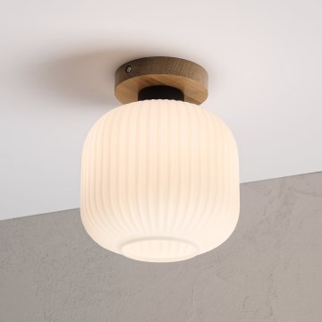 Mennyezeti lámpa HARMA WOOD 1xE27/15W/230V tölgy/fehér átm. 20 cm