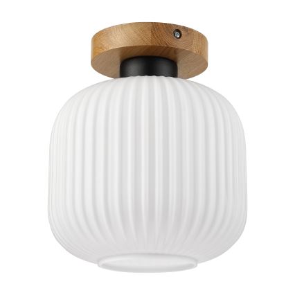 Mennyezeti lámpa HARMA WOOD 1xE27/15W/230V tölgy/fehér átm. 20 cm