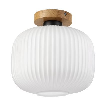 Mennyezeti lámpa HARMA WOOD 1xE27/15W/230V tölgy/fehér átm. 25 cm