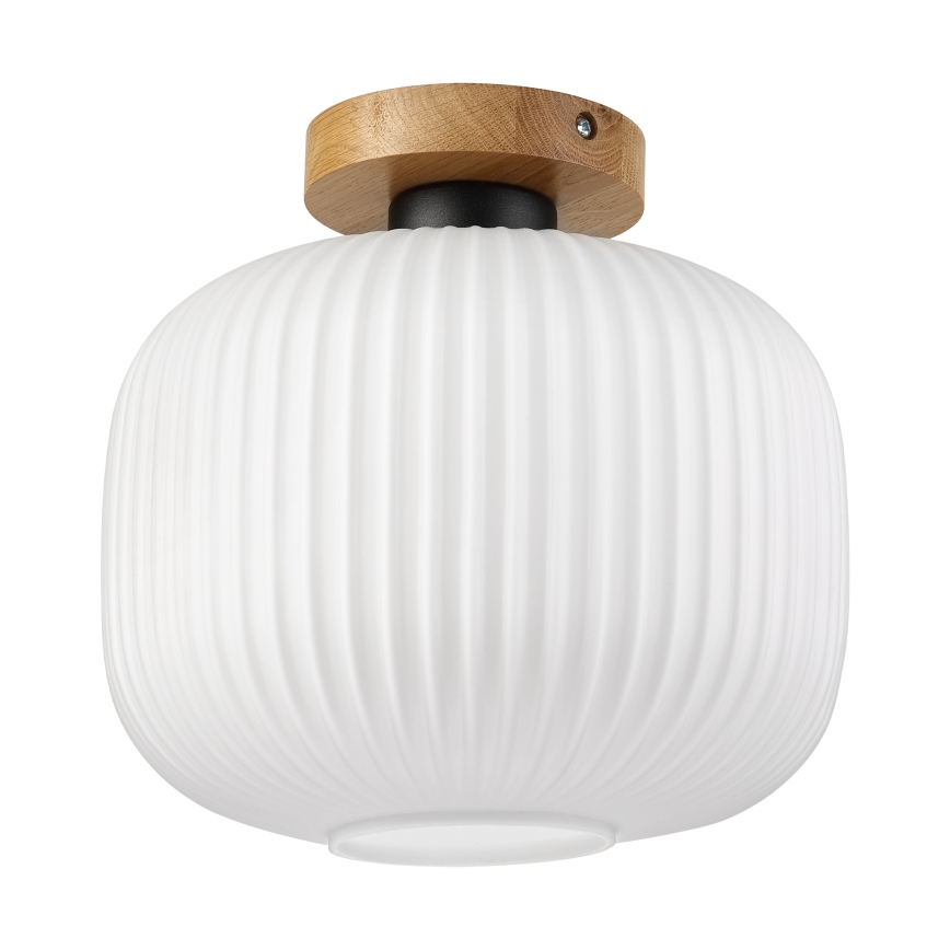 Mennyezeti lámpa HARMA WOOD 1xE27/15W/230V tölgy/fehér átm. 25 cm