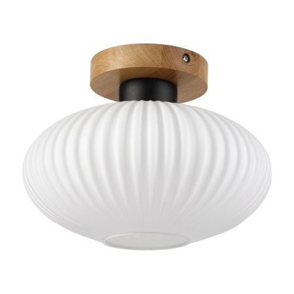 Mennyezeti lámpa HARMA WOOD 1xE27/15W/230V tölgy/fehér Ø 25 cm