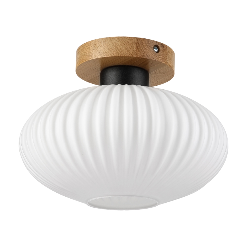 Mennyezeti lámpa HARMA WOOD 1xE27/15W/230V tölgy/fehér Ø 25 cm