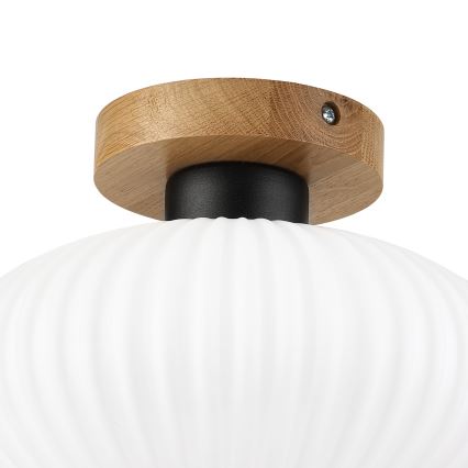 Mennyezeti lámpa HARMA WOOD 1xE27/15W/230V tölgy/fehér Ø 25 cm