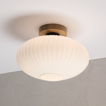 Mennyezeti lámpa HARMA WOOD 1xE27/15W/230V tölgy/fehér Ø 30 cm