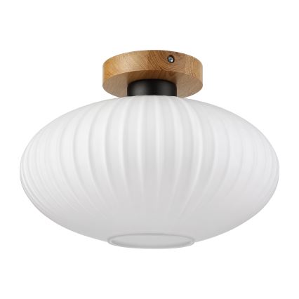 Mennyezeti lámpa HARMA WOOD 1xE27/15W/230V tölgy/fehér Ø 30 cm