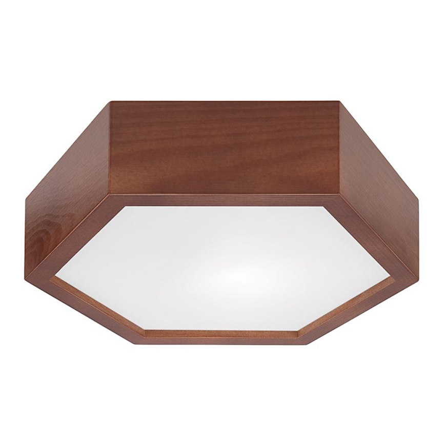 Mennyezeti lámpa HEX 1xE27/60W/230V á. 32 cm fenyő barna