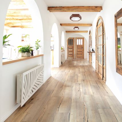 Mennyezeti lámpa HEX 1xE27/60W/230V á. 32 cm fenyő barna